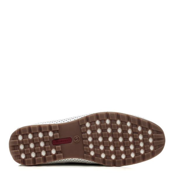 Мокасини чоловічі шкіряні білі літні Maxusshoes 2623