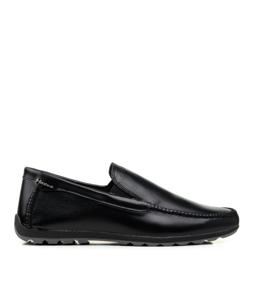 Мокасини чоловічі шкіряні чорні Maxusshoes 2625