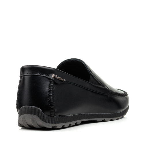 Мокасини чоловічі шкіряні чорні Maxusshoes 2625