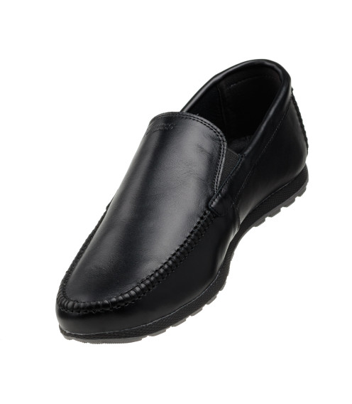 Мокасини чоловічі шкіряні чорні Maxusshoes 2625
