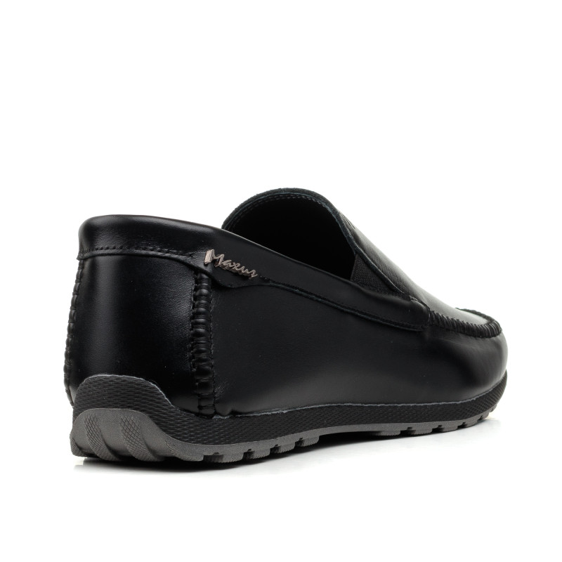 Мокасины мужские кожаные черные Maxusshoes 2625