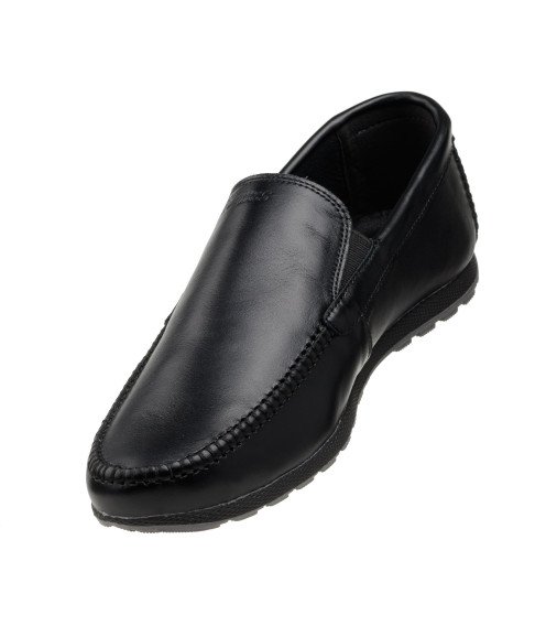 Мокасины мужские кожаные черные Maxusshoes 2625