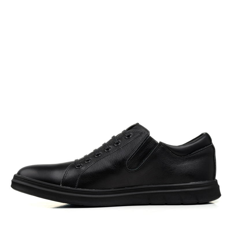 Туфли черные кожаные с имитацией шнуровки Maxusshoes 2626