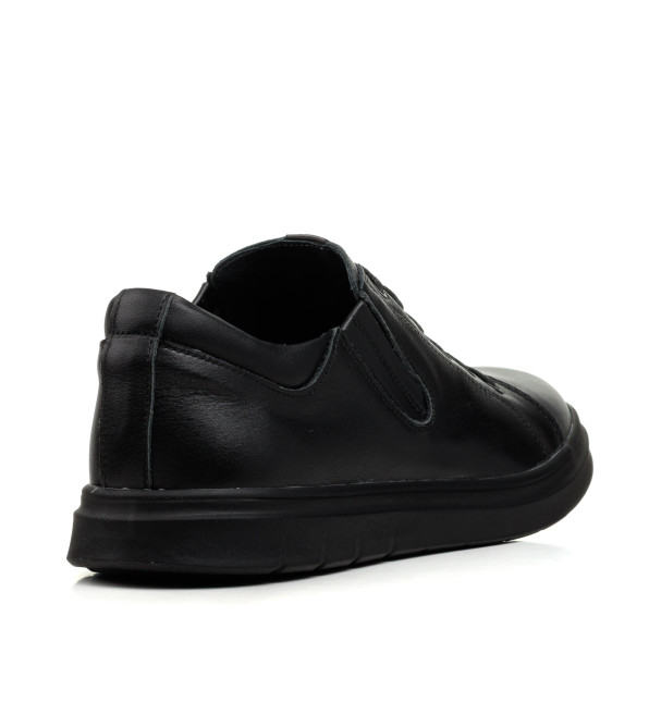Туфли черные кожаные с имитацией шнуровки Maxusshoes 2626