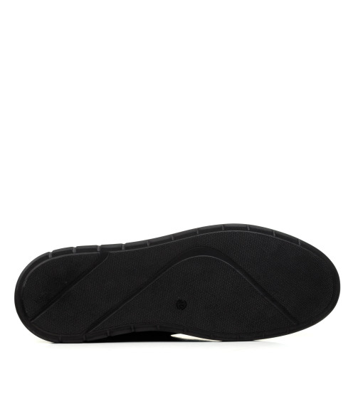 Туфли черные кожаные с имитацией шнуровки Maxusshoes 2626