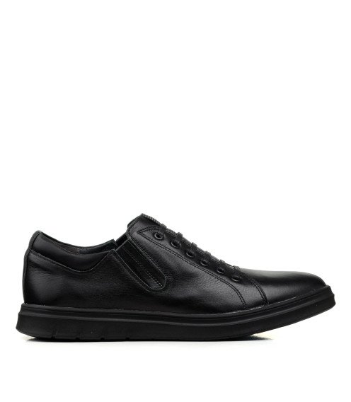 Туфлі чорні шкіряні з імітацією шнурування Maxusshoes 2626