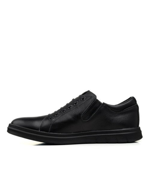 Туфлі чорні шкіряні з імітацією шнурування Maxusshoes 2626