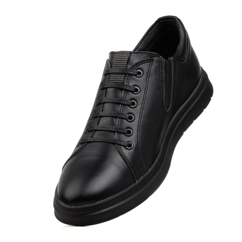 Туфлі чорні шкіряні з імітацією шнурування Maxusshoes 2626