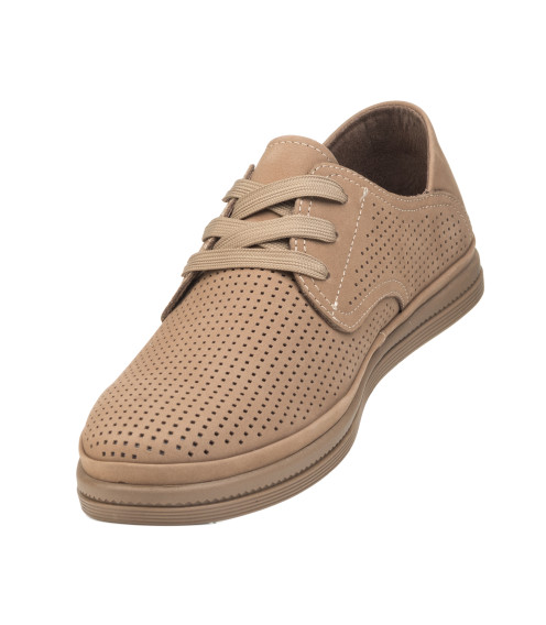 Туфли мужские коричневые с перфорацией Berisstini 2800-А