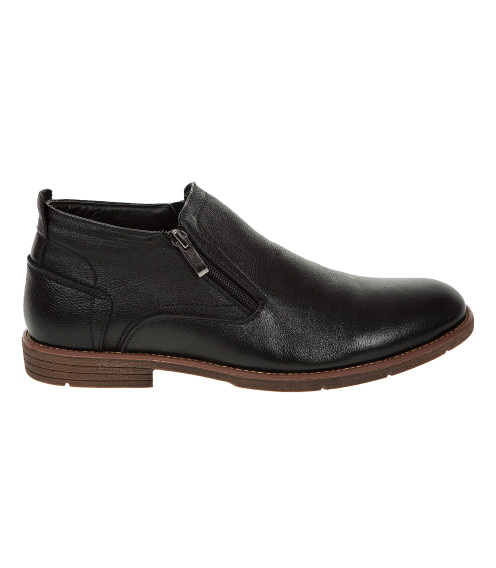 Ботинки мужские кожаные зимние черные Evromoda 3230