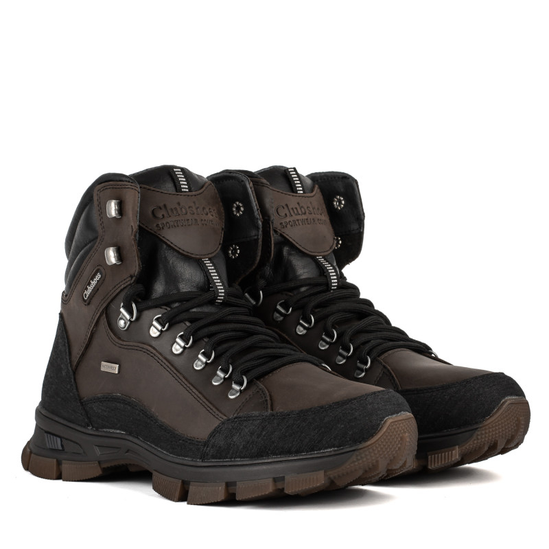 Черевики чоловічі шкіряні коричневі спортивні Clubshoes 3270