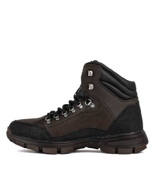 Черевики чоловічі шкіряні коричневі спортивні Clubshoes 3270