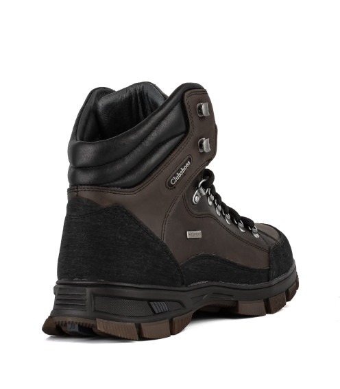 Черевики чоловічі шкіряні коричневі спортивні Clubshoes 3270