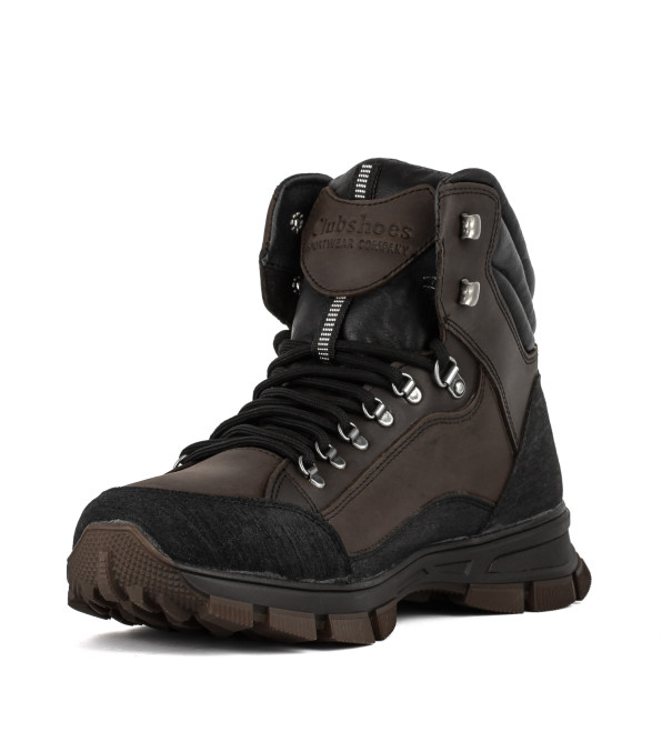Черевики чоловічі шкіряні коричневі спортивні Clubshoes 3270