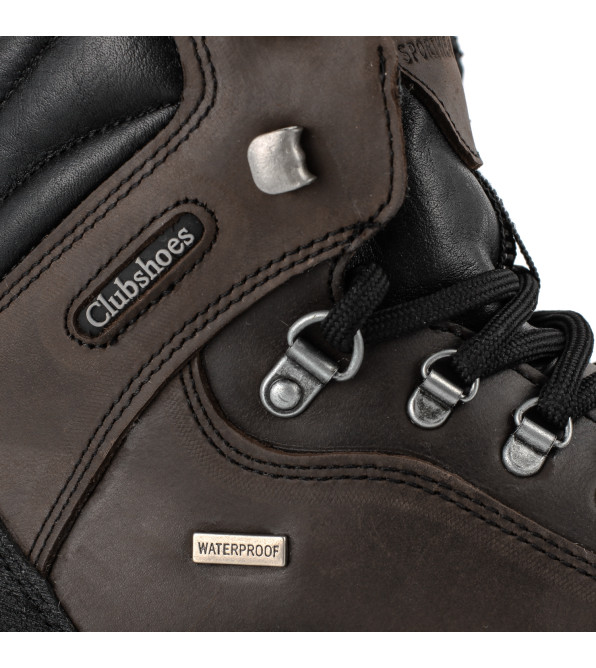 Черевики чоловічі шкіряні коричневі спортивні Clubshoes 3270