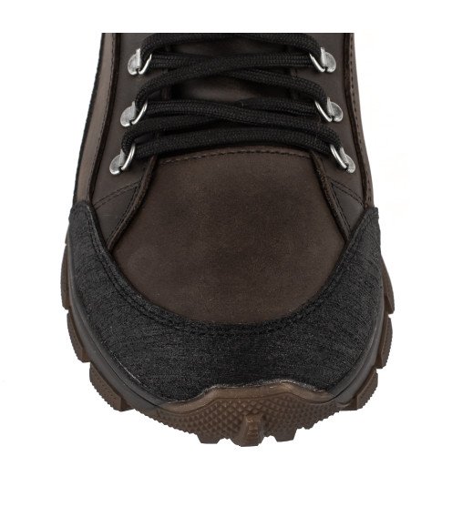 Ботинки мужские кожаные коричневые спортивные Clubshoes 3270