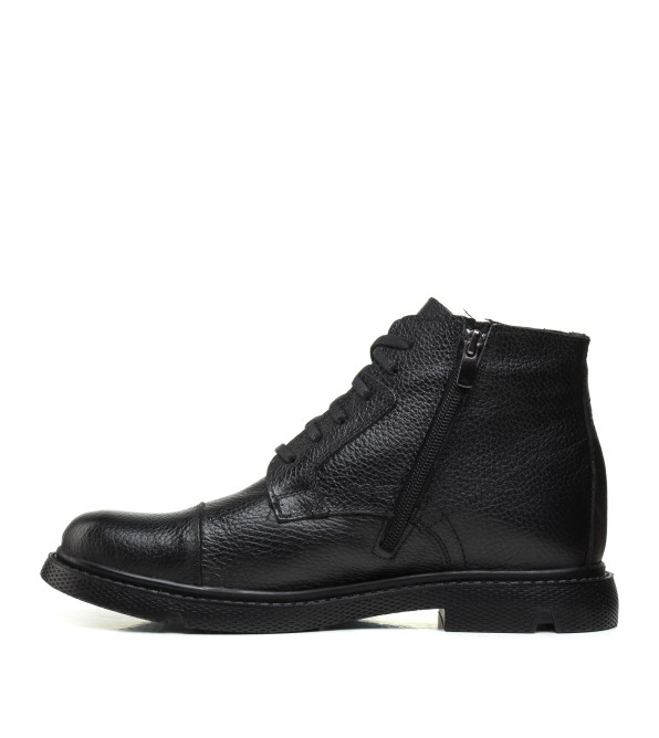 Ботинки Boots мужские зимние кожаные черные 3355